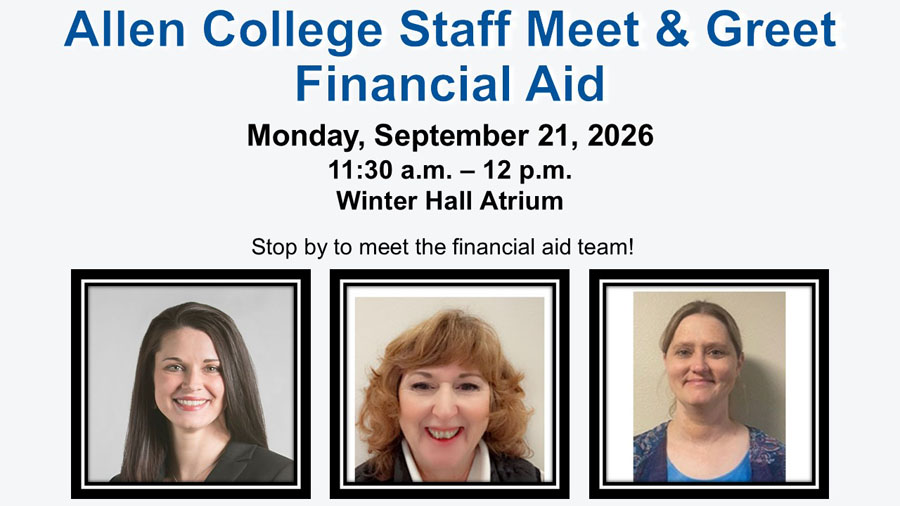 Image of Allen College Staff Meet & Greet Financial Aid