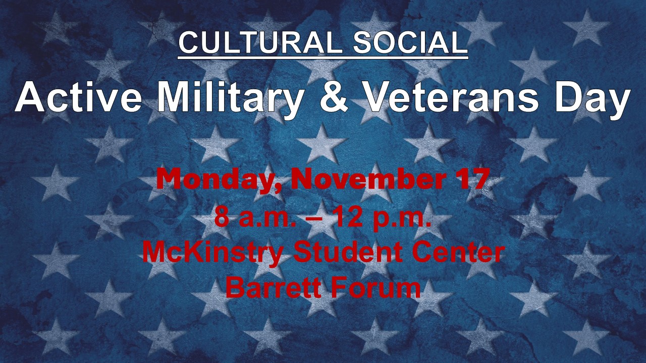 Nov Cultural Social Monday Nov 17 8am-12pm McKinstry St